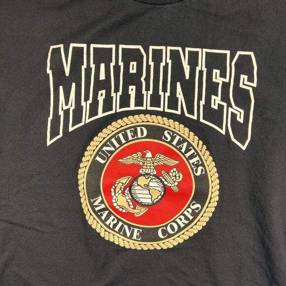 U.S. Marine Corps TShirt Men’s XL Short Sleeve USMC Semper Fi Clover Irish Patch - Picture 2 of 8